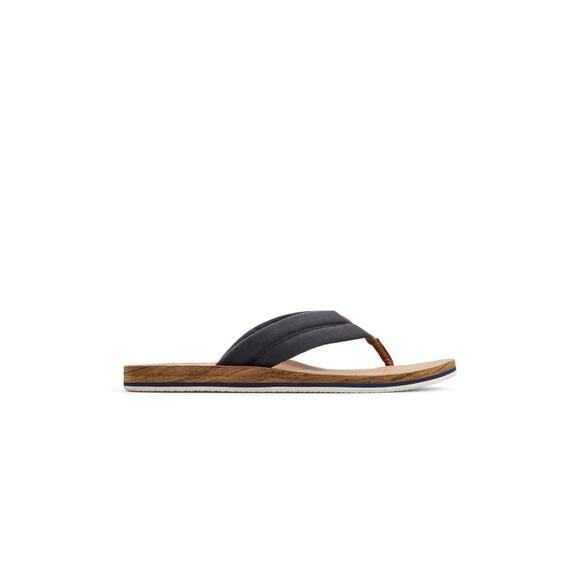 Men\'s Sperry Porto Leather Thong Sandals Black Noir Size 8 Brand New In Box main image 5